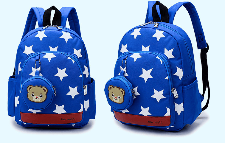 A small bear nursery school bag double shoulder bag - Nioor