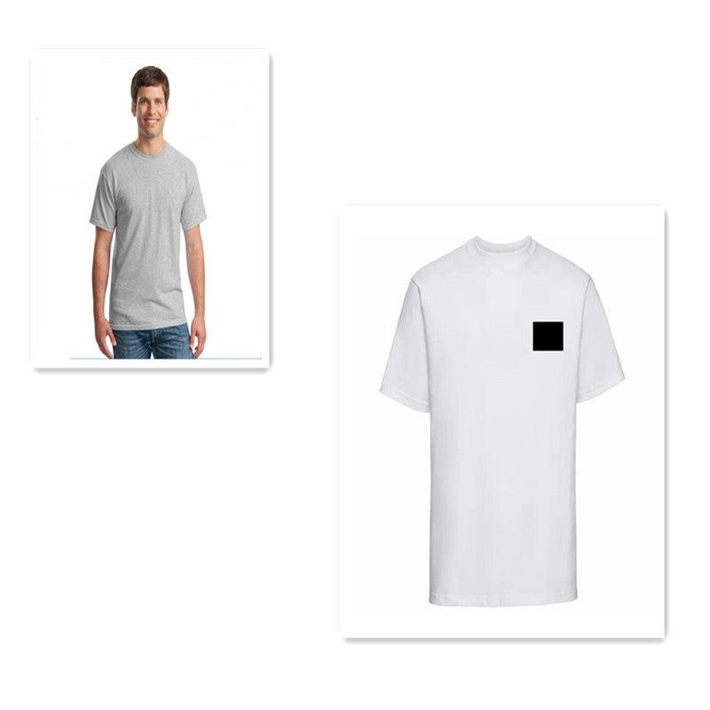 Cotton Round Neck T-shirt With Short Sleeves - Nioor