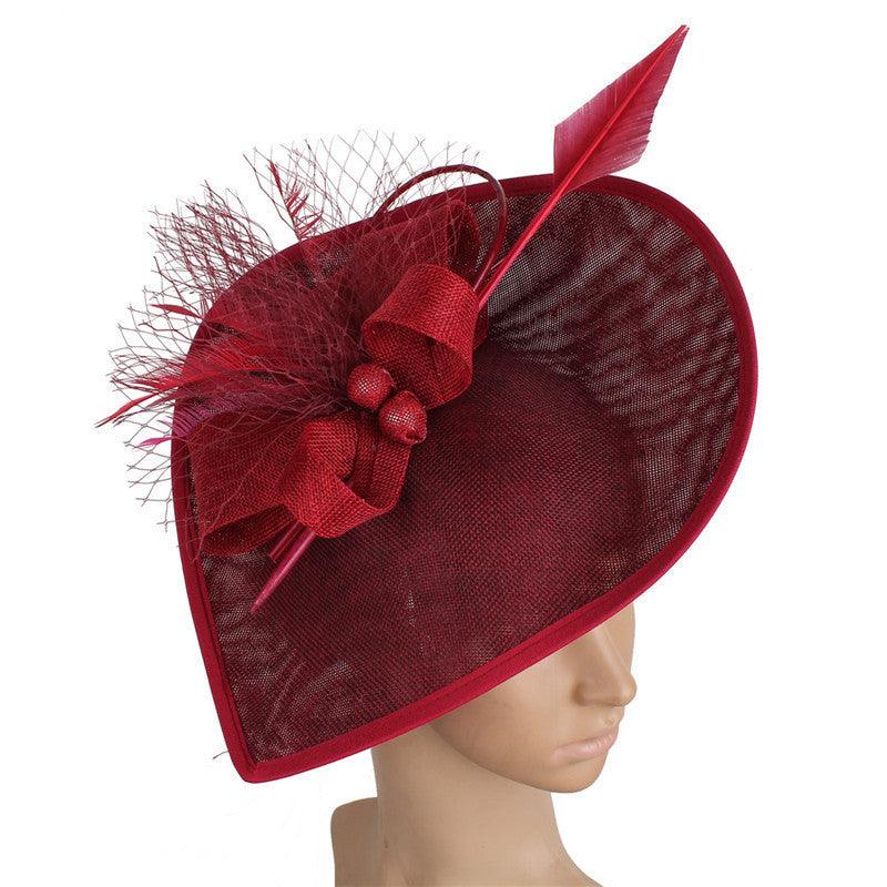 Retro Restaurant Party Headdress Ladies Banquet Hat Feather Hair Accessories - Nioor