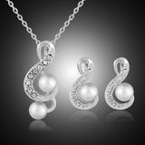 Fashion pearl two sets of simple and elegant bride wedding jewelry set Danbi jewelry - Nioor