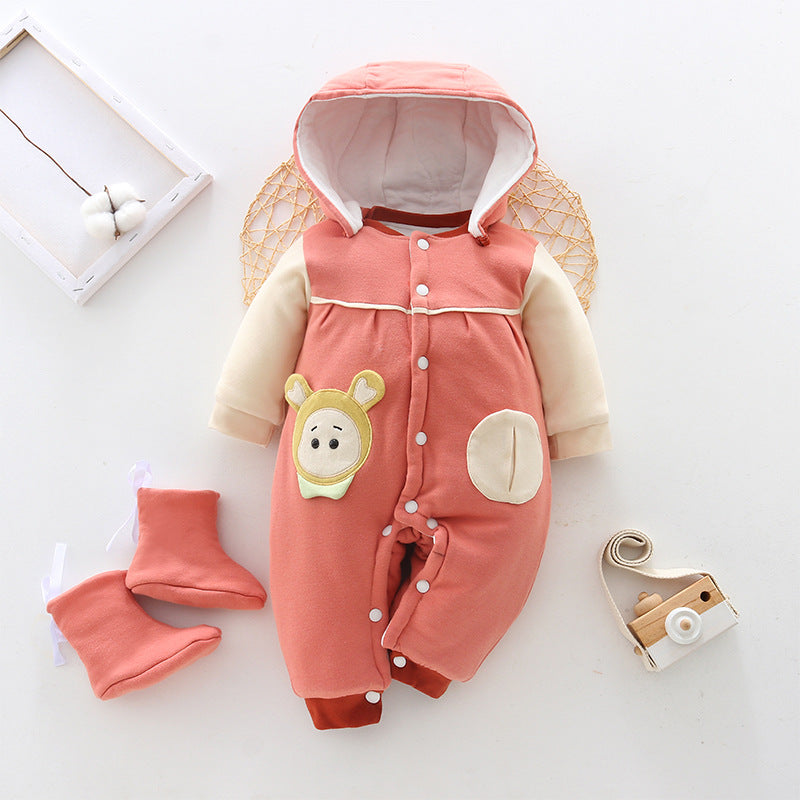 Baby onesies baby clothes autumn and winter thickening