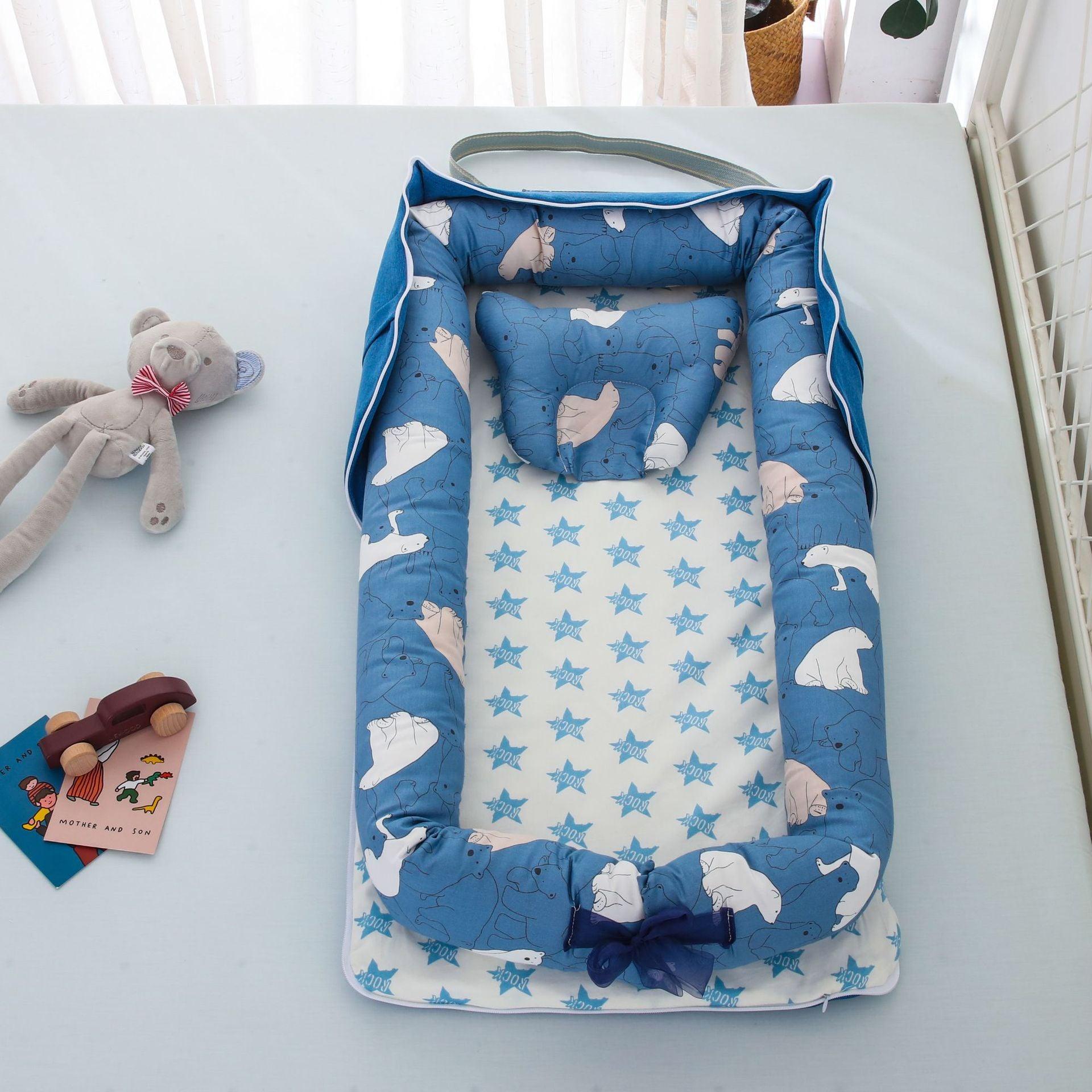 Cotton Portable Foldable Baby Bed - Nioor