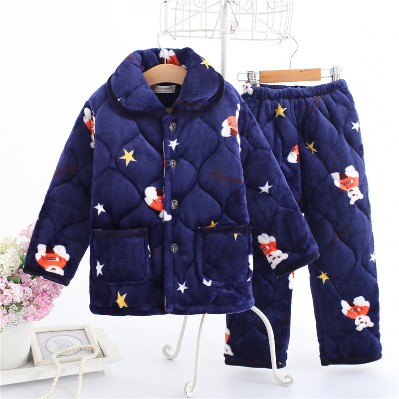 Children's warm pajamas set