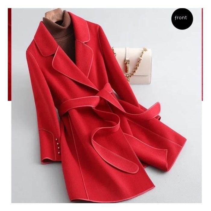 Korean Style Wool Coat Overcoat Women - Nioor