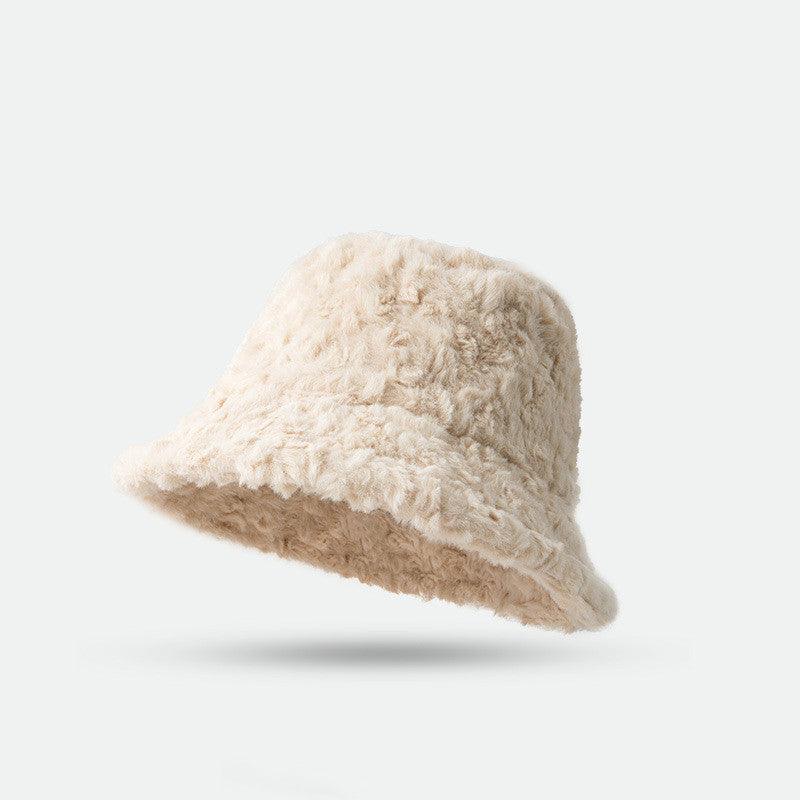 Lambswool Fisherman Hat Winter Warm Fashionable Solid Color Hats For Women - Nioor