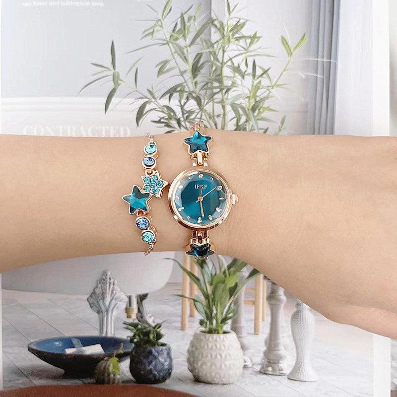 Valentine's Day Fine Gifts Women's Rose Gift Box Watch Bracelet Perfume Exquisite Set Quartz Wrist Watch - Nioor