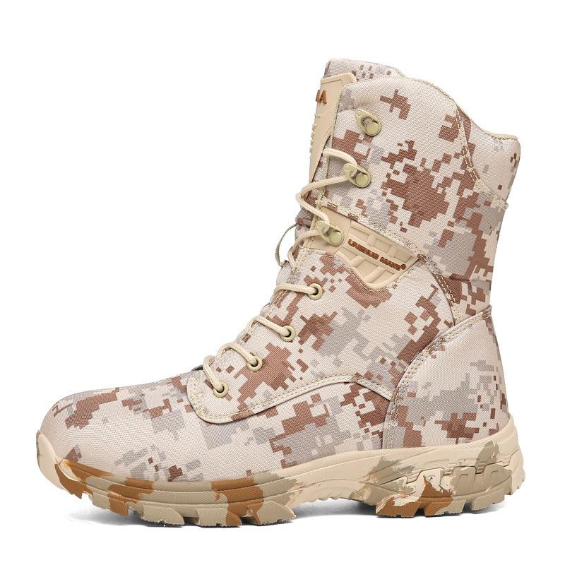 Men's Camo Outdoor Casual High Top Tactical Military Boots - Nioor