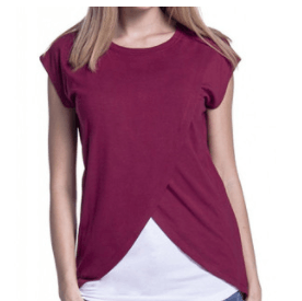 Candy-colored round neck short sleeves - Nioor