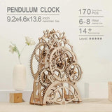 Robotime Rokr Pendulum Clock 170 Pcs 3D Wooden Puzzle Toys Building Block Kits Assembly Gifts For Children Adults Dropshipping - Nioor