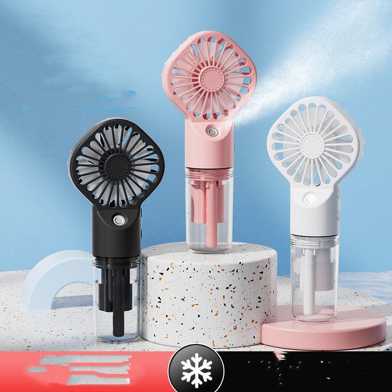 Strong Power Spray Humidification Small Fan Humidification Usb Charging Portable Fan Icy And Refreshing Fan Water Supplement - Nioor