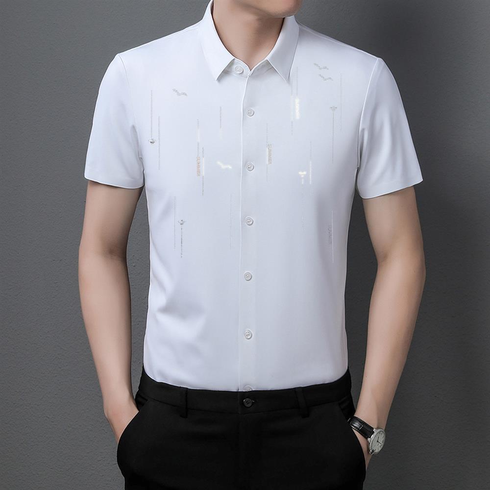 Fashion Printed Short Sleeve Shirt - Nioor