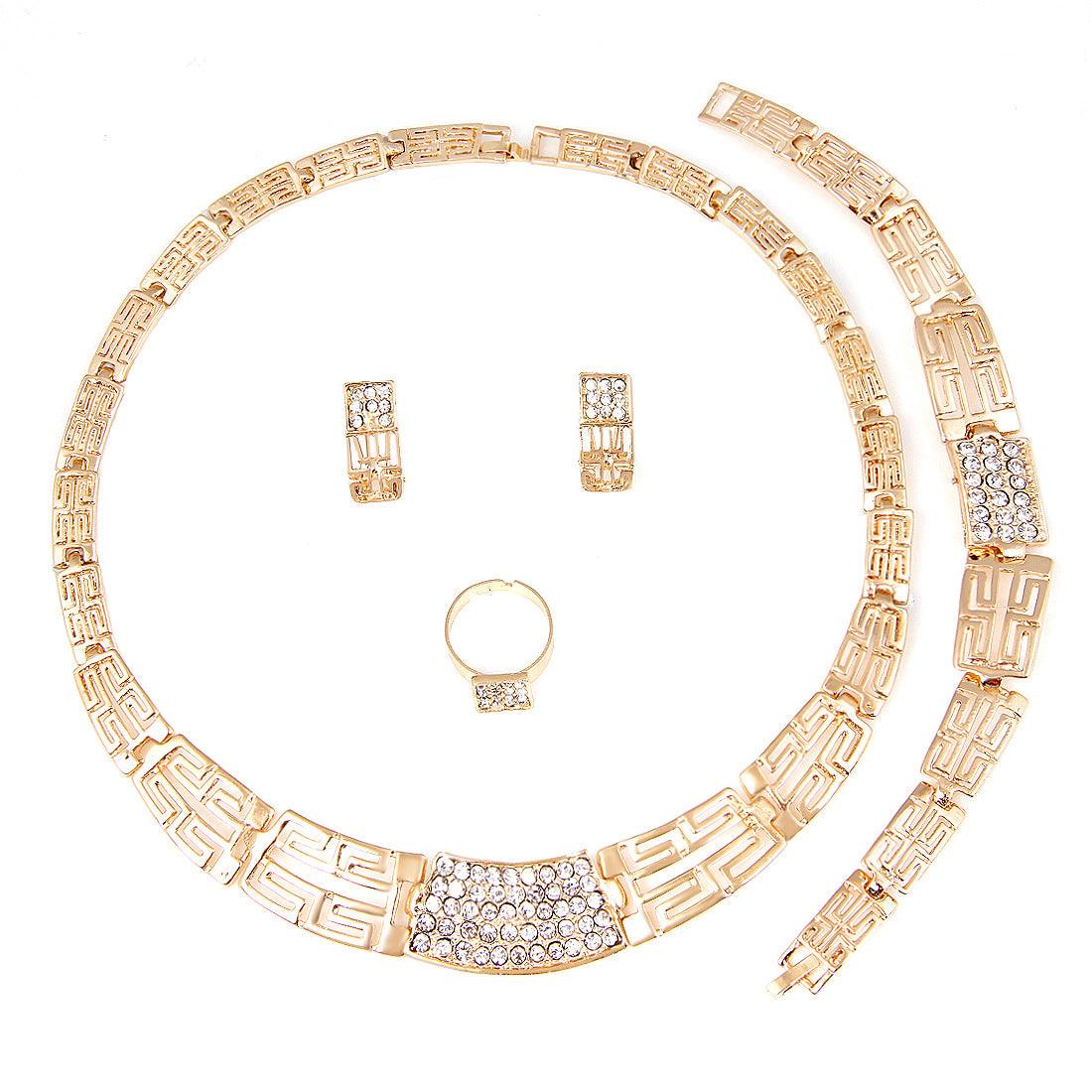 Necklace earrings four piece set - Nioor