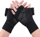 Warm Half Finger Clamshell Sports Riding Touch Screen Non-slip Polar Fleece Gloves - Nioor