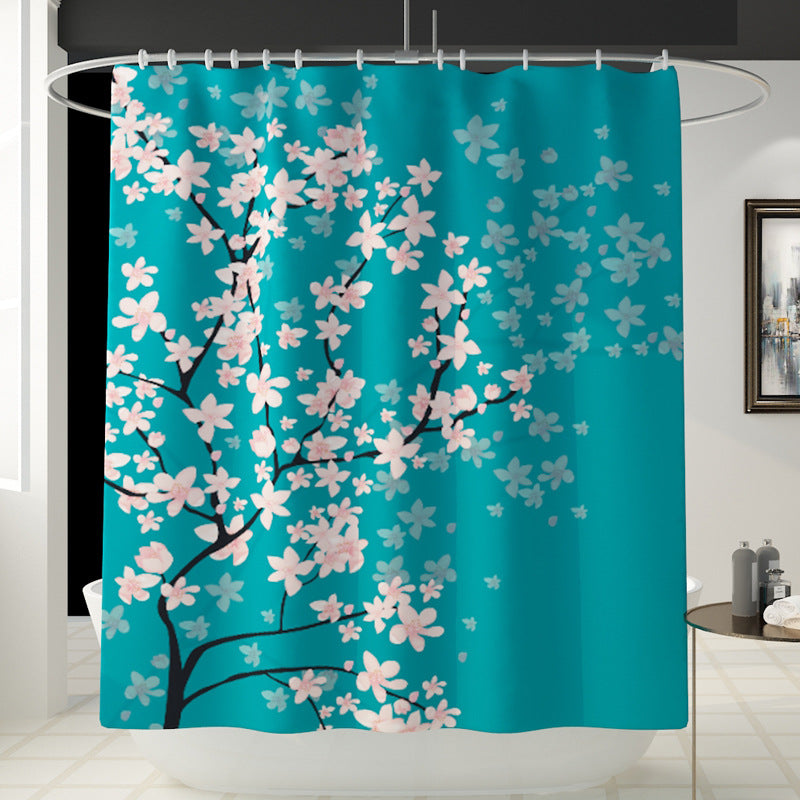 Daffodil Toilet Bathroom Shower Curtain Shower Partition