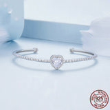 Heart-shaped S925 Sterling Silver Bracelet