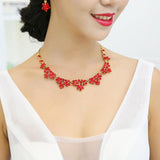 Direct supply of Korean crystal necklace, two sets of bridal jewelry set, fast selling pass for special purpose - Nioor