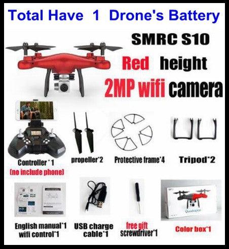 Sales Promotion WiFi 2MP Camera With S10 SMRC FPV Quadcopter Drone Helicopter UAV Micro Remote Control Toy RACER KIT Aircraft - Nioor