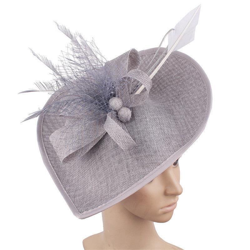 Retro Restaurant Party Headdress Ladies Banquet Hat Feather Hair Accessories - Nioor