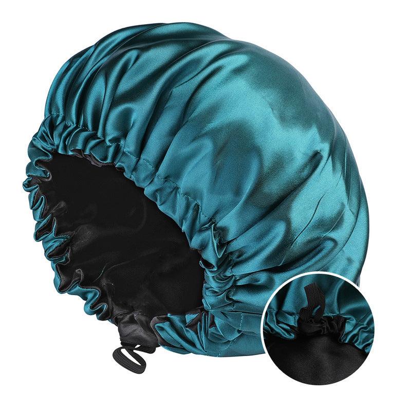 New Women's Fashion Double-layer Satin Sleeping Hat - Nioor