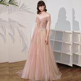 One Shoulder Slim Fairy Aura Light Gauze Bridesmaid Dress - Nioor