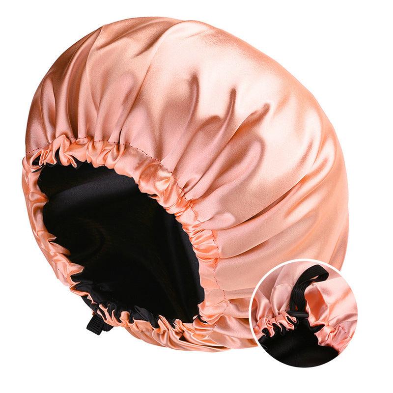 New Women's Fashion Double-layer Satin Sleeping Hat - Nioor