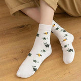 Men's And Women's Fashion Middle Warm Wear-resistant Sweat-absorbent Breathable Cotton Socks - Nioor