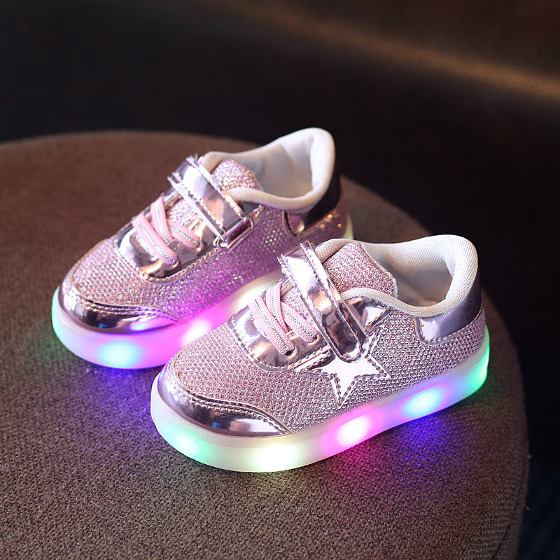 LED shoe magic button