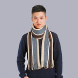 Imitated cashmere color matching casual men's thick scarf - Nioor