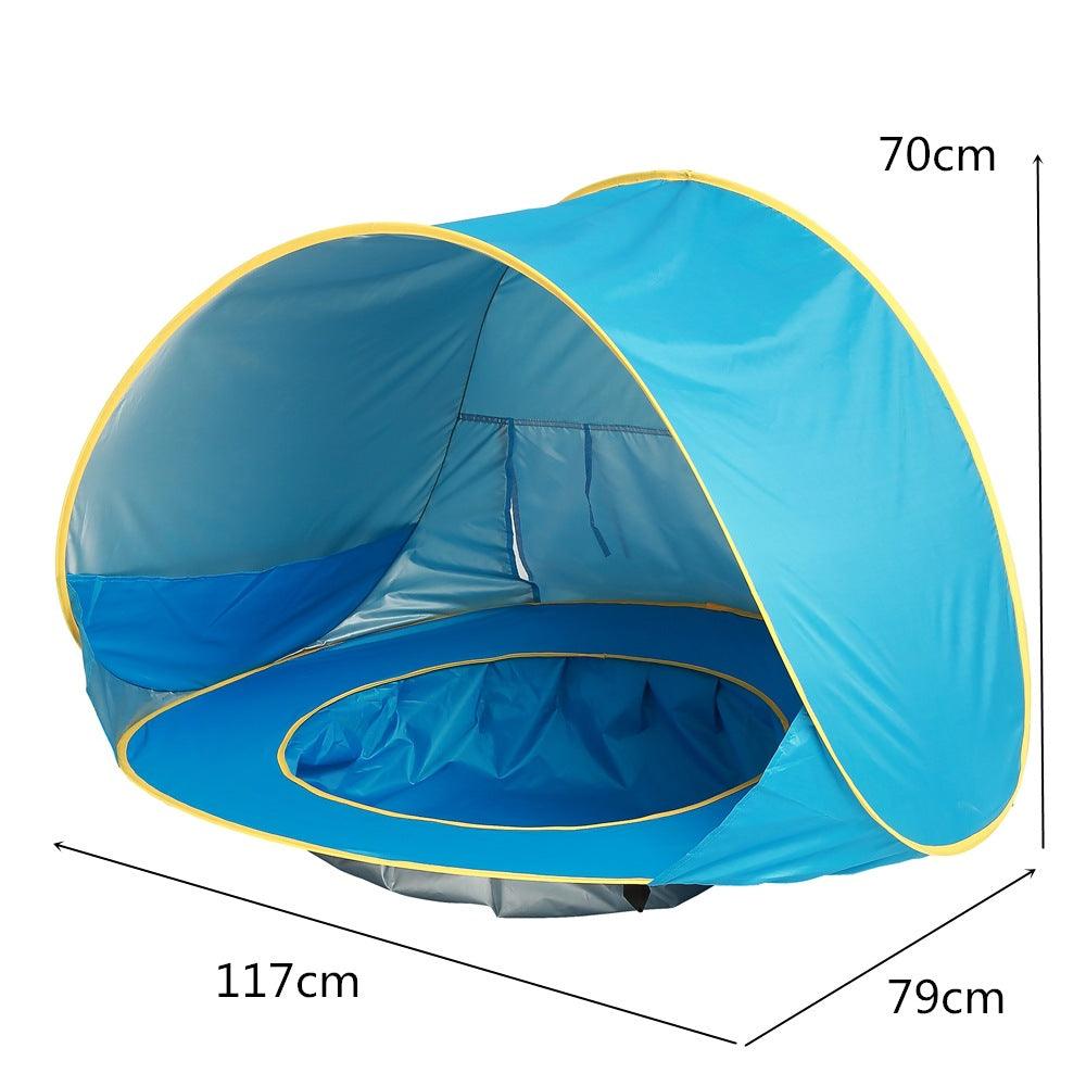 Baby Beach Tent Kids Outdoor Camping Easy Fold Up Waterproof Up Sun Awning Tent UV-protecting - Nioor