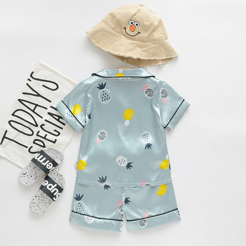 Children's ice silk summer pajamas