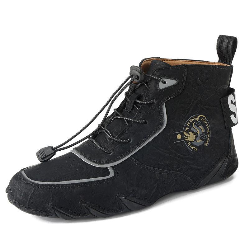 Plus Size Men's High-top Dr Martens Boots Cowhide Cotton-padded Warm-keeping - Nioor