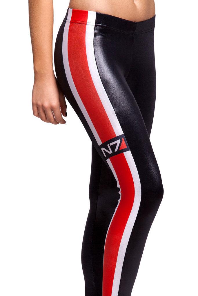 Women's Digital Printed Striped Skinny Leggings - Nioor