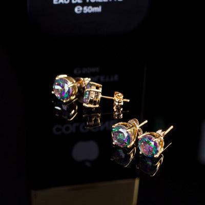 Colorful zircon earrings - Nioor