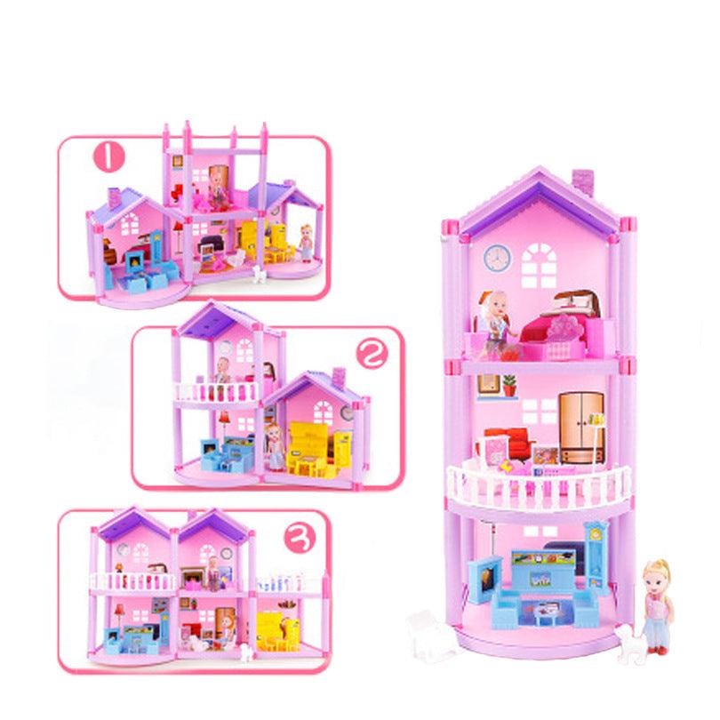 House Doll House Villa DIY Assembled House - Nioor