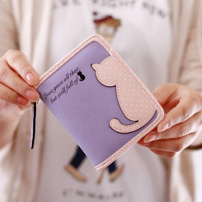 new style cartoon short wallet female Korean version lovely girl child vertical zipper position - Nioor