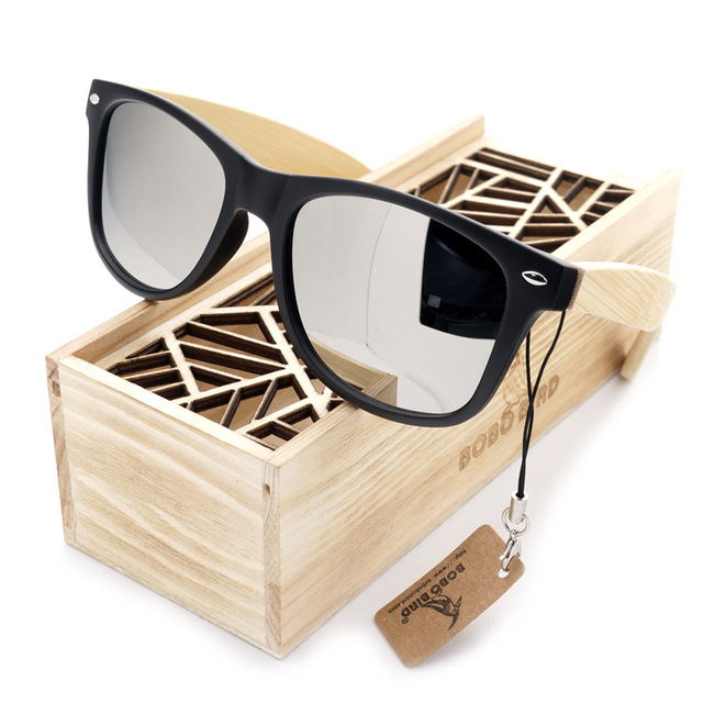 Square Vintage Sunglasses Men Women Wood