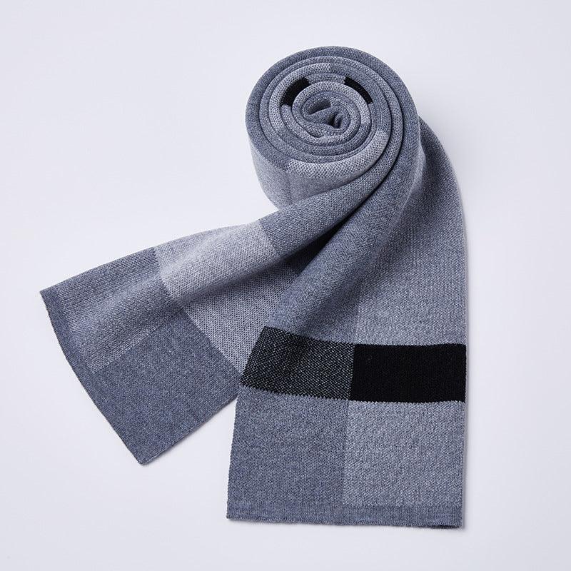 Plaid knitted wool scarf - Nioor