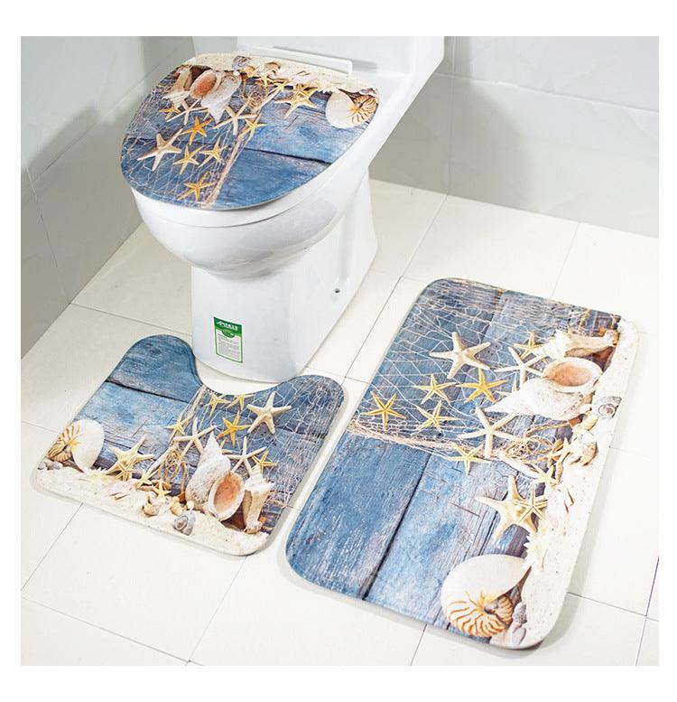 The bathroom toilet mat three-piece suit - Nioor