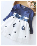 Casual baby dot mesh Princess Flower Dress