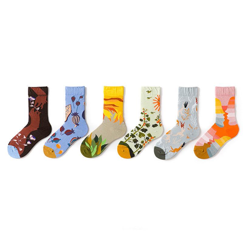 French Design Men And Women Skateboarding Mid-calf Socks - Nioor