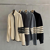 Lightly Mature Turtleneck Cardigan Trendy Stand Collar Sweater - Nioor