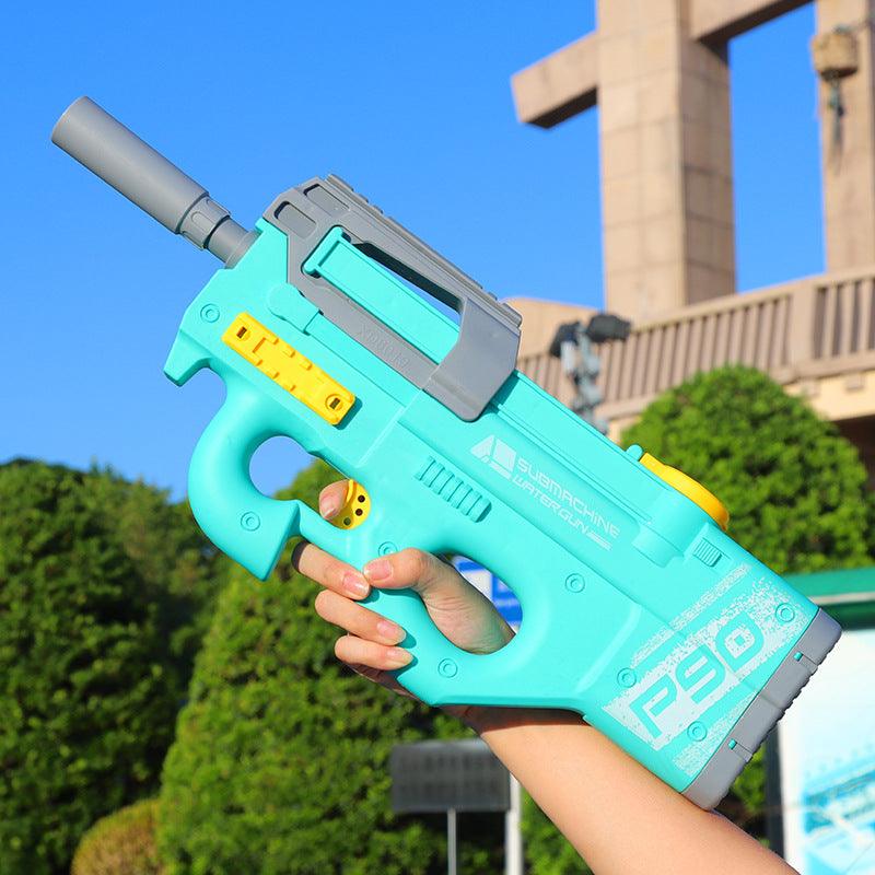 New P90 Electric Water Gun High-Tech Kids Toys Outdoor Beach Pool Large Capacity Summer Gel Blasting Water Gun For Adults - Nioor