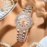 Exquisite And Elegant Sparkling Quartz Watch With Diamonds - Nioor