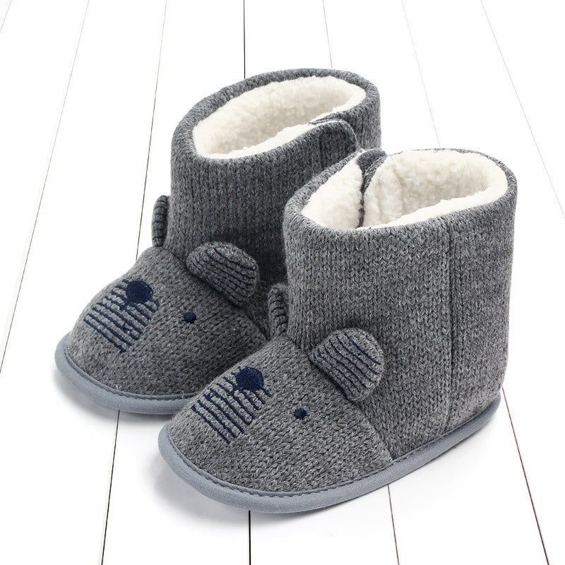 Baby Wool Warm Cotton Shoes, Winter Warm High-top Shoes