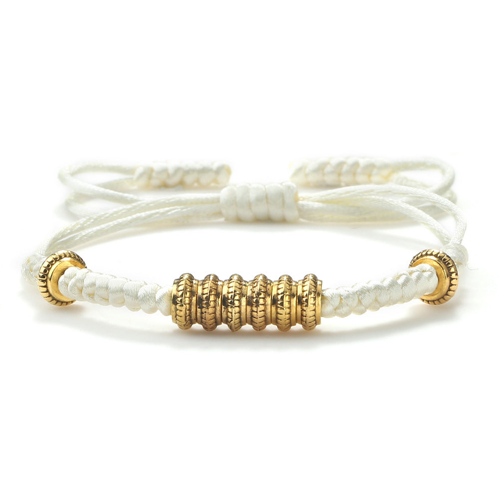 Gold And Silver Round Couple Bracelet