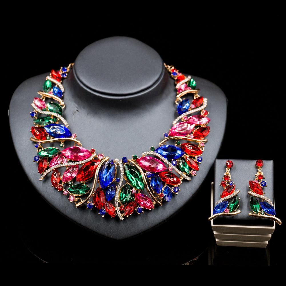 European And African Color Exaggerated Bride Necklace - Nioor