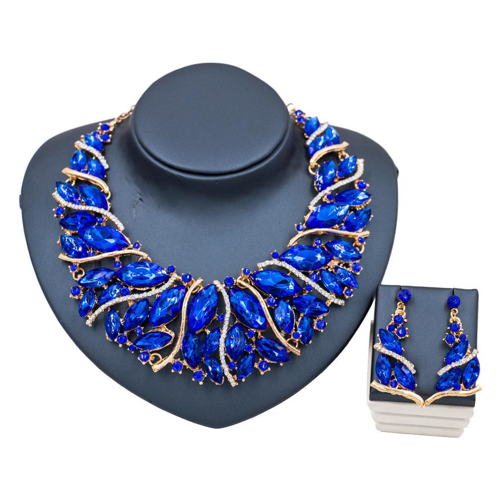 European And African Color Exaggerated Bride Necklace - Nioor