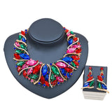 European And African Color Exaggerated Bride Necklace - Nioor