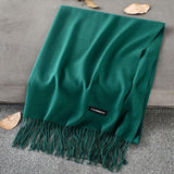 Fashion Simple Solid Color Tassel Scarf Shawl - Nioor