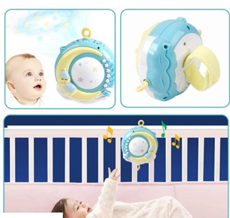 Baby Rattles Crib Mobiles Toy Holder Rotating Mobile Bed Bell Musical Box Projection Newborn Infant Baby Boy Toys - Nioor